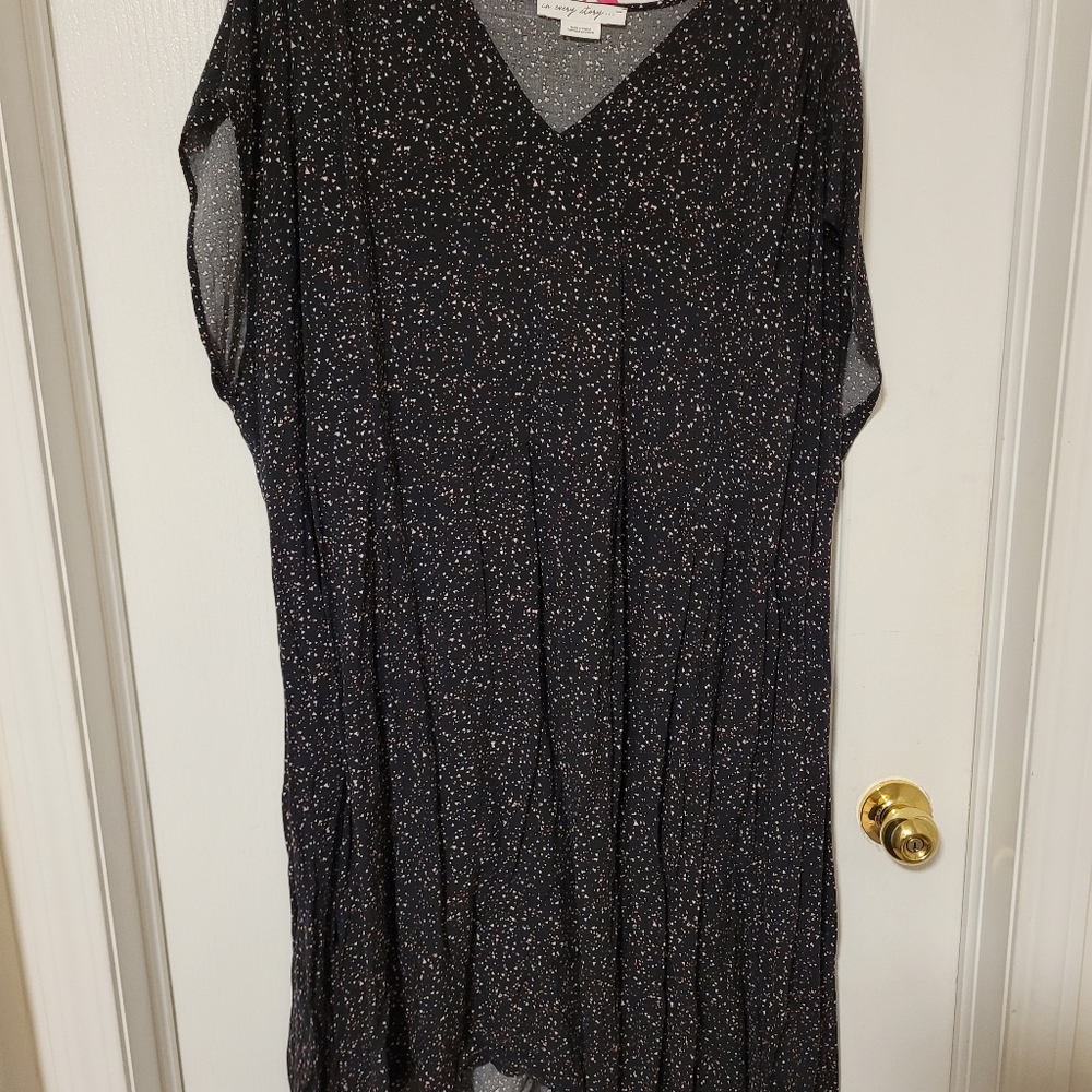 (Sz.28) Black Dress with Flecks of Colour